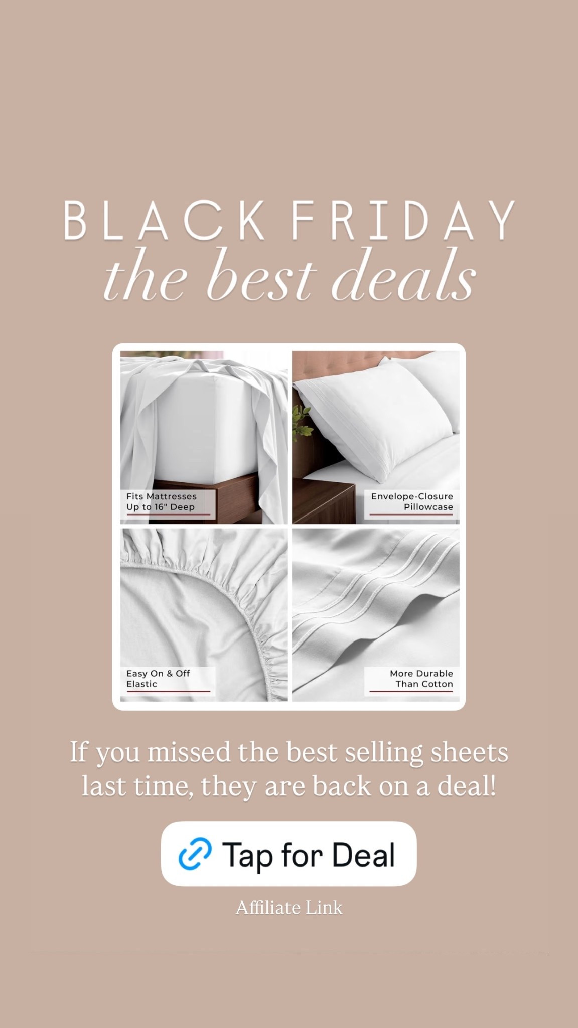 If you missed the best selling sheets last time, they are back on a deal! Affiliate Link