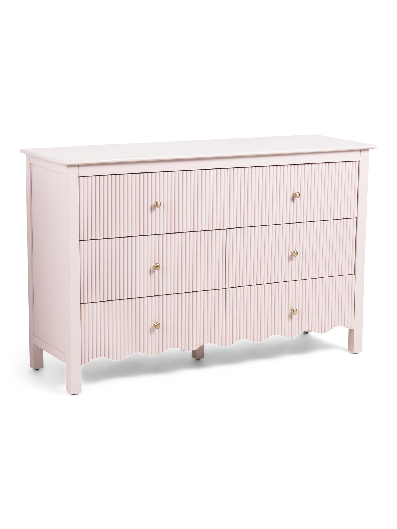 50x16x32 6 Drawer Fluted Scalloped Dresser | TJ Maxx