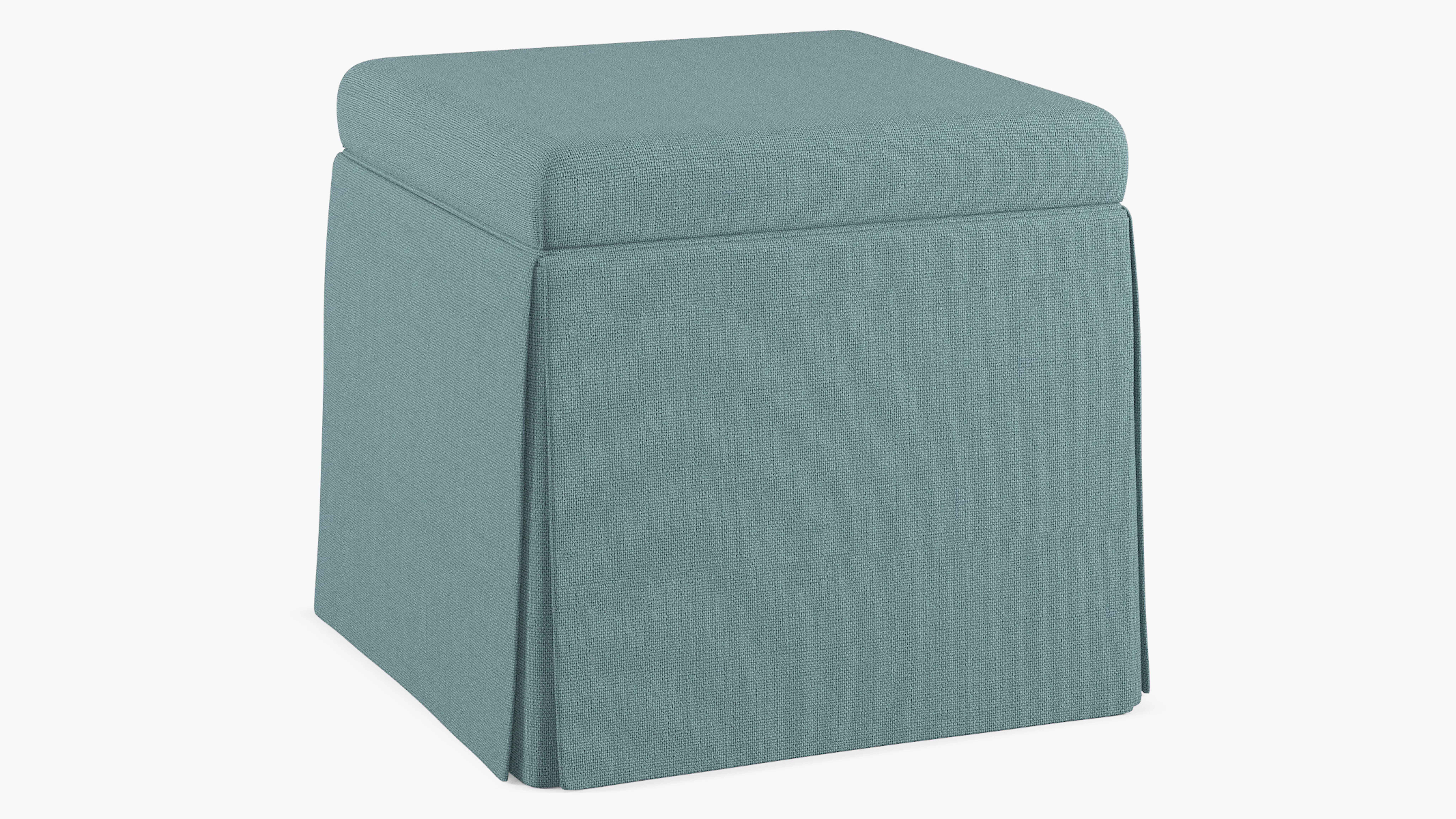 Skirted Storage Ottoman | The Inside