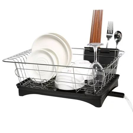 Generic Dish Drying Rack 304 Stainless Steel Professional 2 Tier Dish Drying Drainer Rack Large C... | Walmart (US)