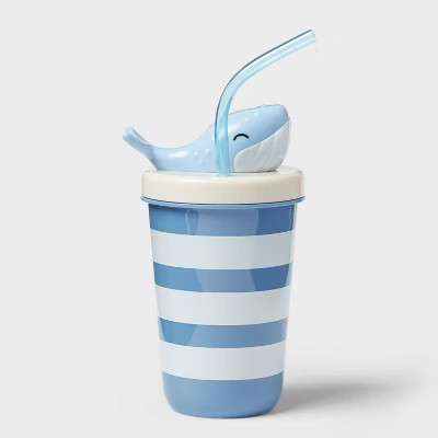 17 fl oz Tumbler with Figural Whale Lid Blue - Sun Squad™ | Target