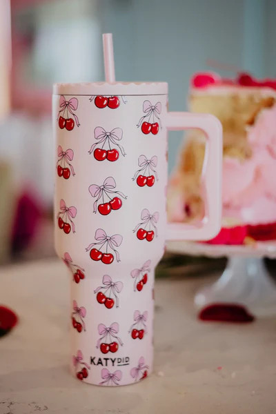 Cherry Bow Stainless Steel Tumbler | Katydid