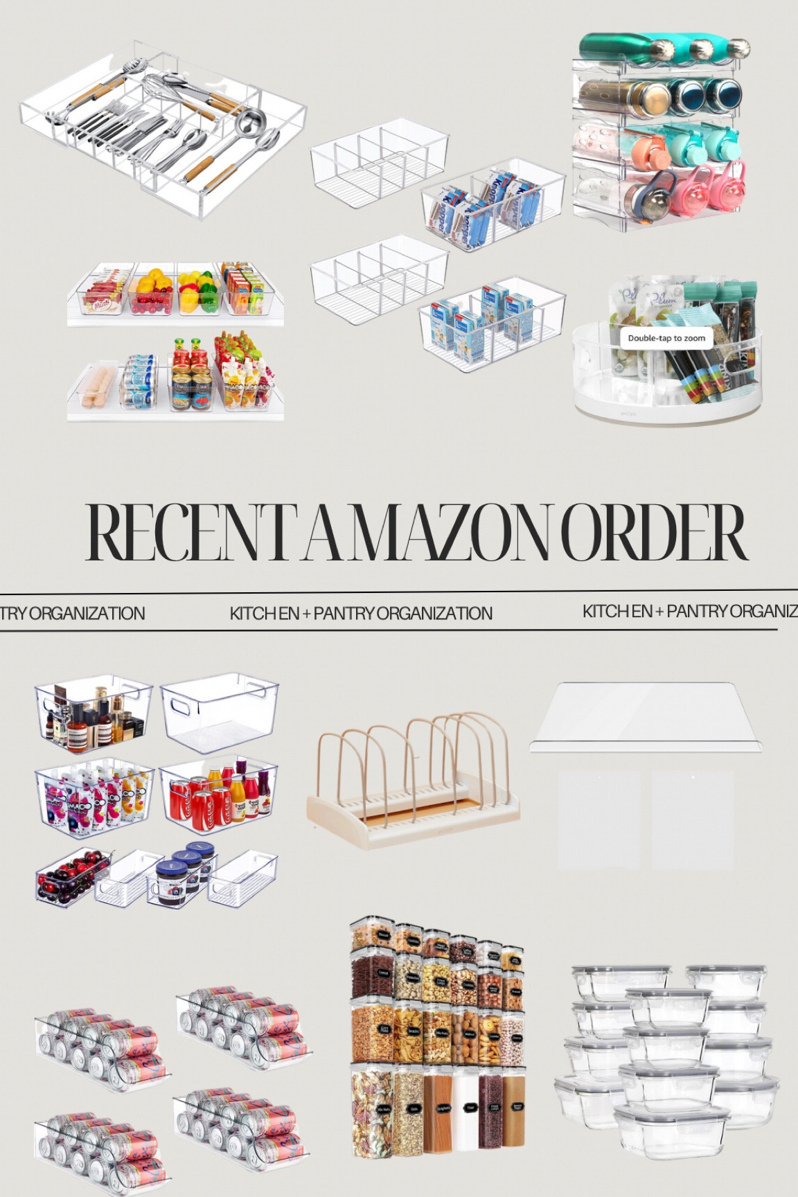 RECENT AMAZON ORDER *KITCHEN AND PANTRY ORGANIZATION*
—
Kitchen, organizing, acrylic bins, declutter, Amazon finds, aesthetic, bins, storage 

#LTKunder50 #LTKFind #LTKhome