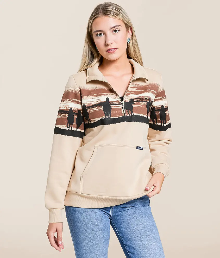 Horses Quarter Zip Pullover | Buckle