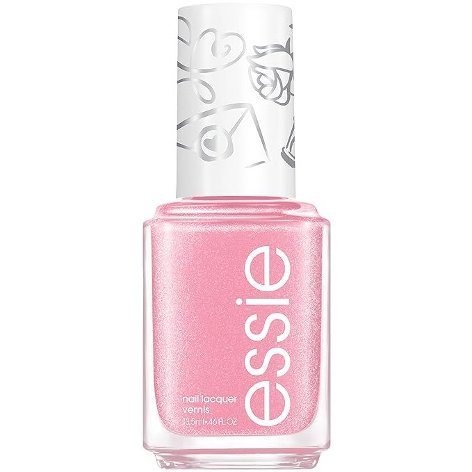 essie nail polish, limited edition valentine's day 2022 collection, pink nail polish with a shimm... | Amazon (US)