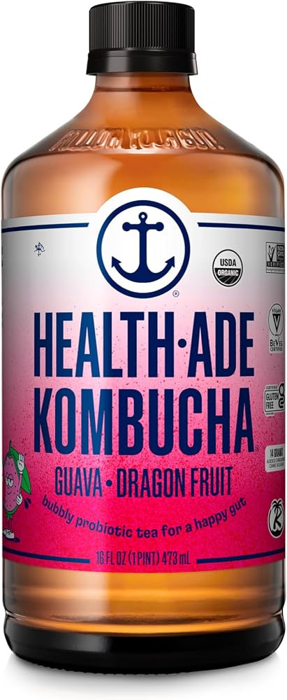 Health-Ade Guava Dragon Fruit Organic Kombucha, 16oz | Amazon (US)