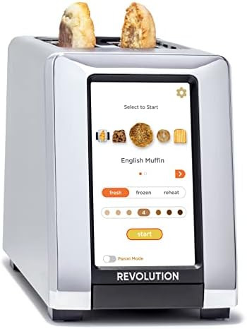 Revolution InstaGLO R180S – NEW! 2-Slice, Stainless Steel/Chrome Touchscreen Toaster with high-... | Amazon (US)