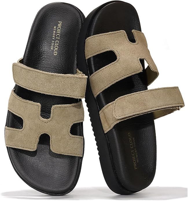 Project Cloud Genuine Leather Womens Sandals - Stylish & Comfy Sandals for Women Footwear with Me... | Amazon (US)