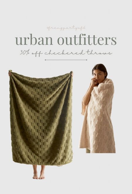30% off finds at Urban Outfitters! Love these neutral checkered throws, 5 colors to choose from. All 30% off!

#LTKsalealert #LTKhome #LTKunder50