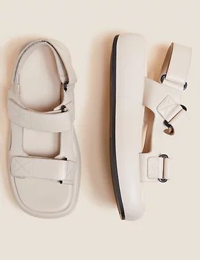 Leather Flatform Sandals | Autograph | M&S | Marks & Spencer (UK)