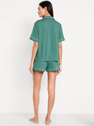 Knit Jersey Pajama Short Set | Old Navy (US)