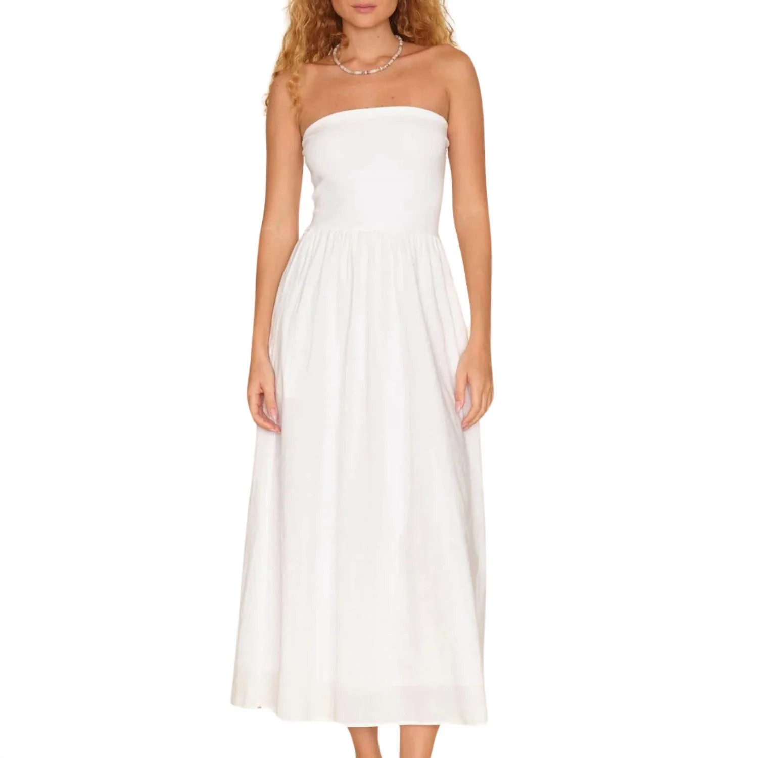 Finnian Dress In White | Shop Simon