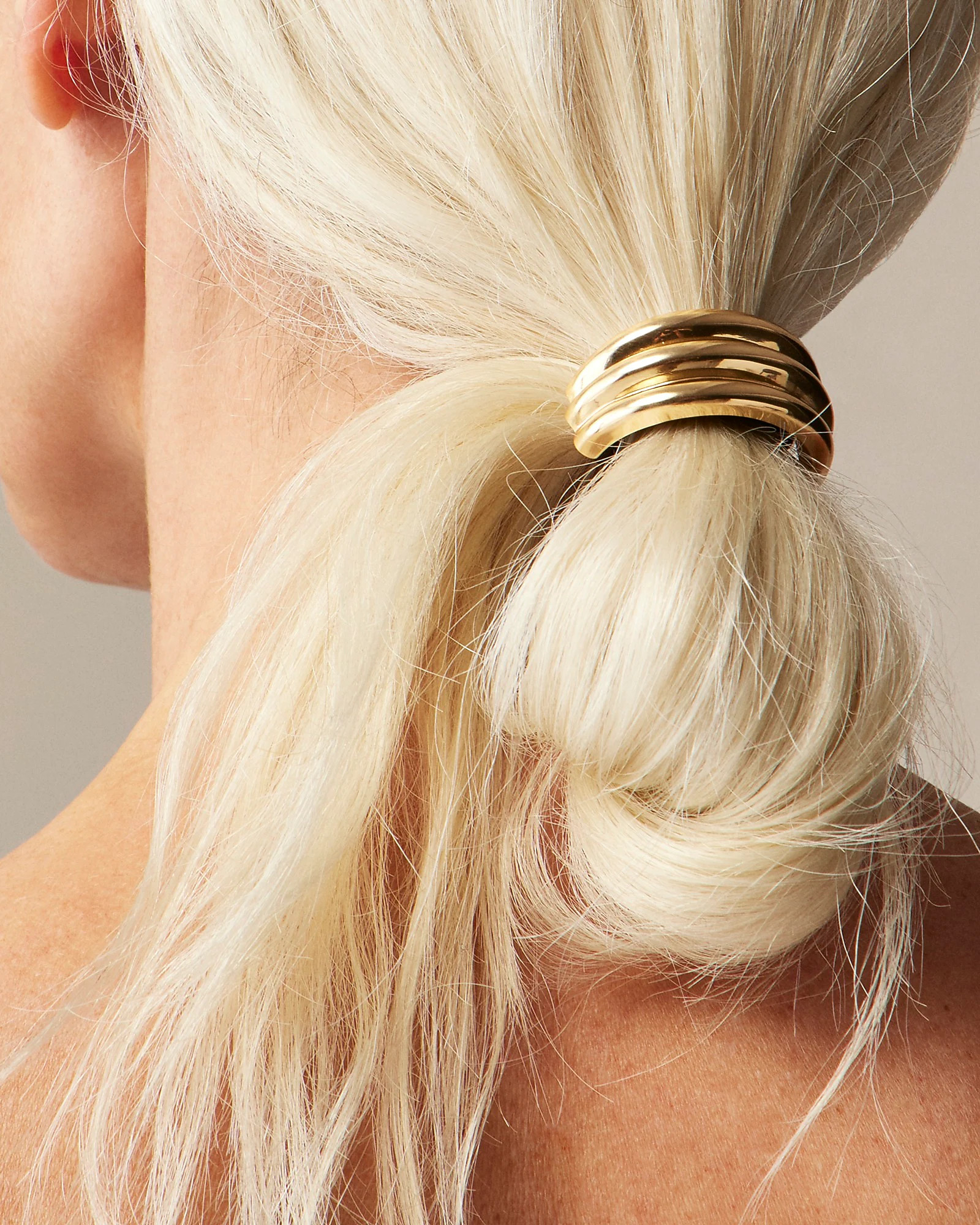 Ridged metal hair tie | J. Crew US