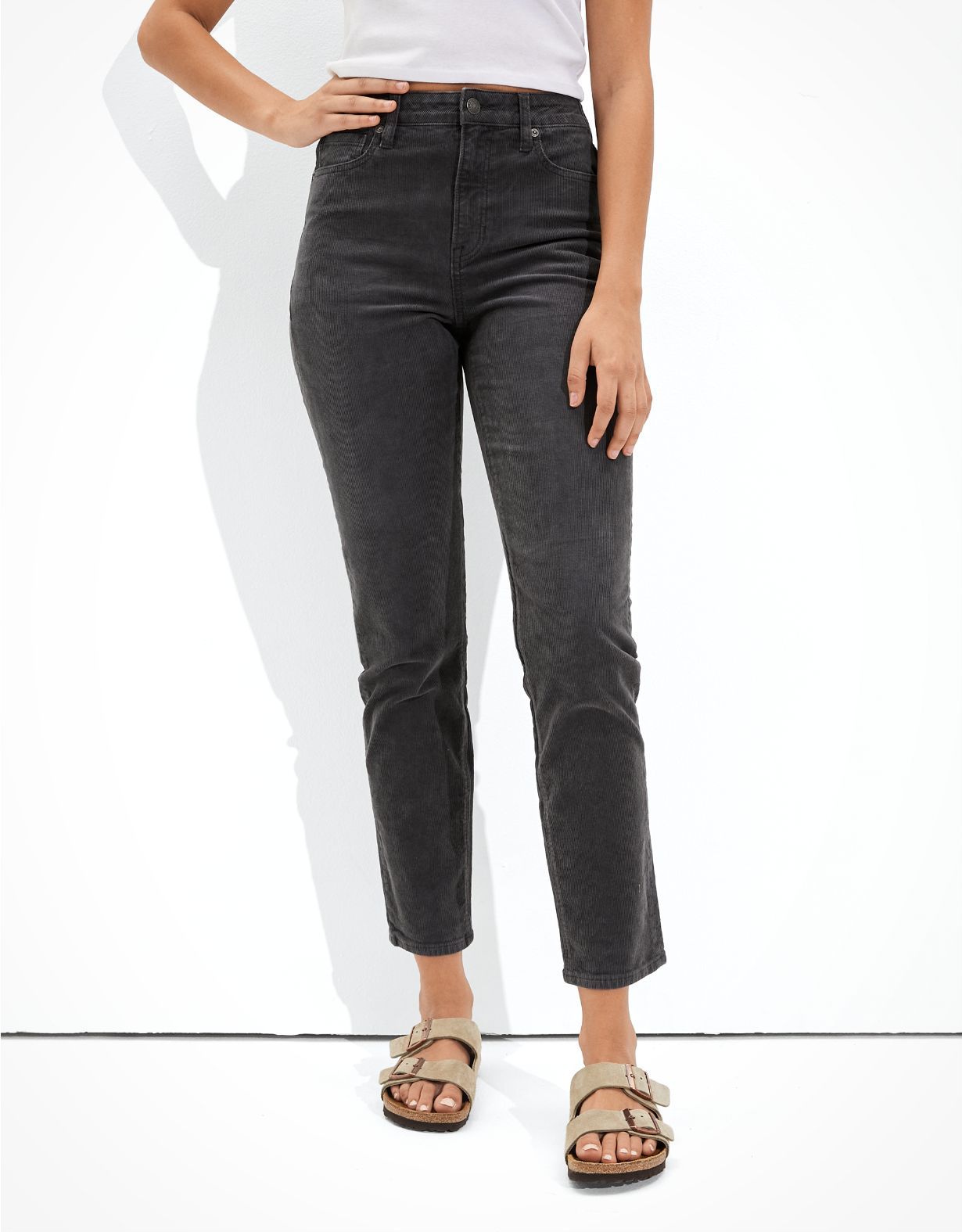 AE Stretch Corduroy Mom Straight Pant | American Eagle Outfitters (US & CA)