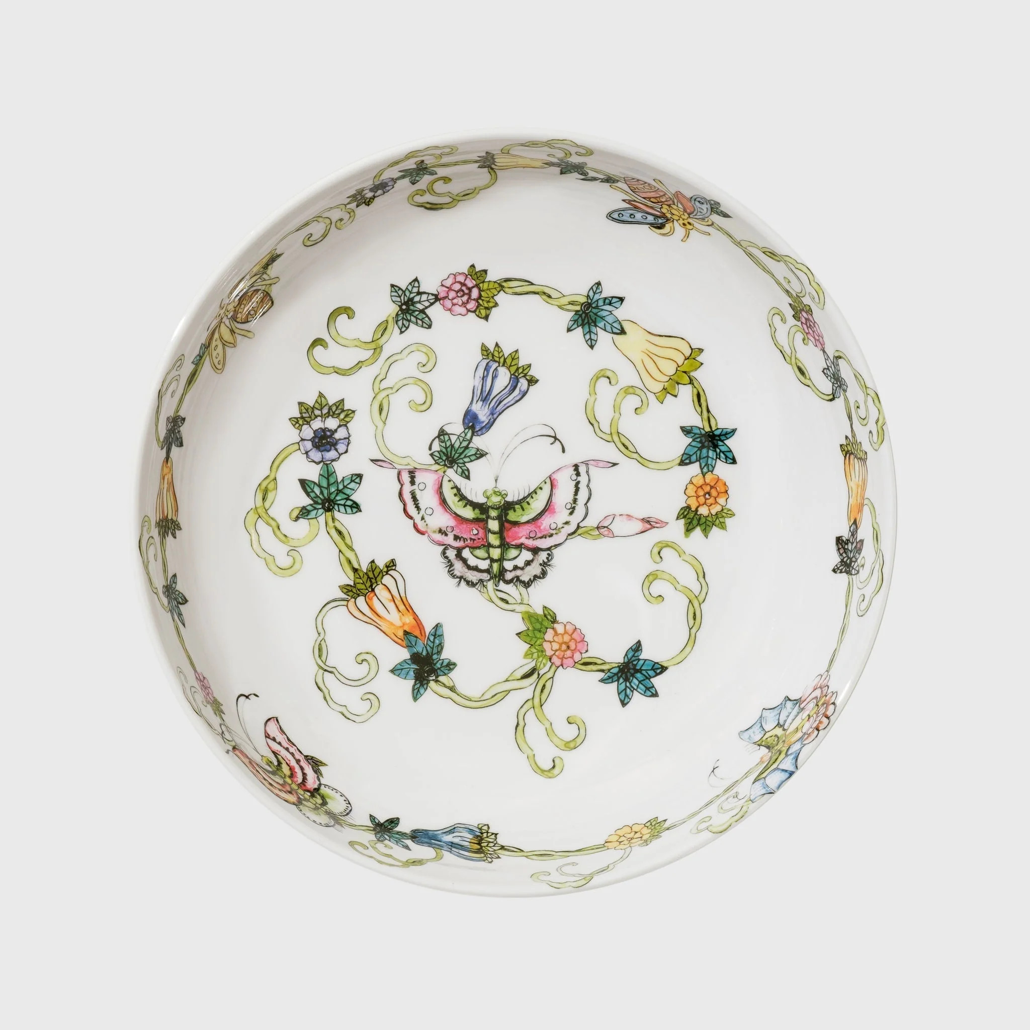 Butterfly and bees shallow bowls, set of four | Joanna Buchanan