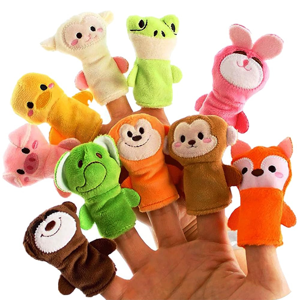 Sealive 10-PCS Finger Puppets for Toddlers Story Time - Soft Velvet Forest Animals Puppet Toys - ... | Amazon (US)