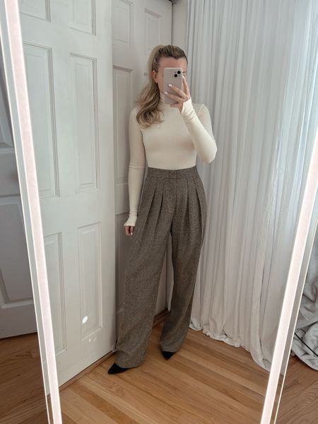 Office outfit of the day ☕️ wearing a size small in both top & bottoms. The pants are a bit long but fit perfectly around the waist!

#LTKfindsunder100 #LTKworkwear #LTKstyletip