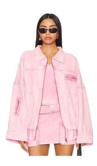 BY.DYLN Monica Jacket in Pink. - size XS | Revolve Clothing (Global)