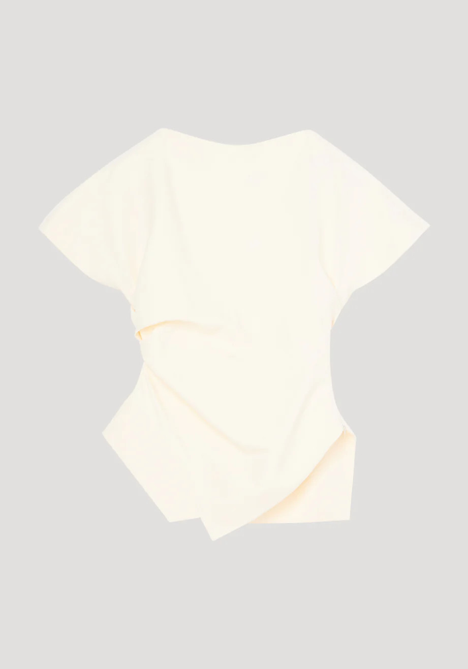 draped lapel top | off white | Rohe