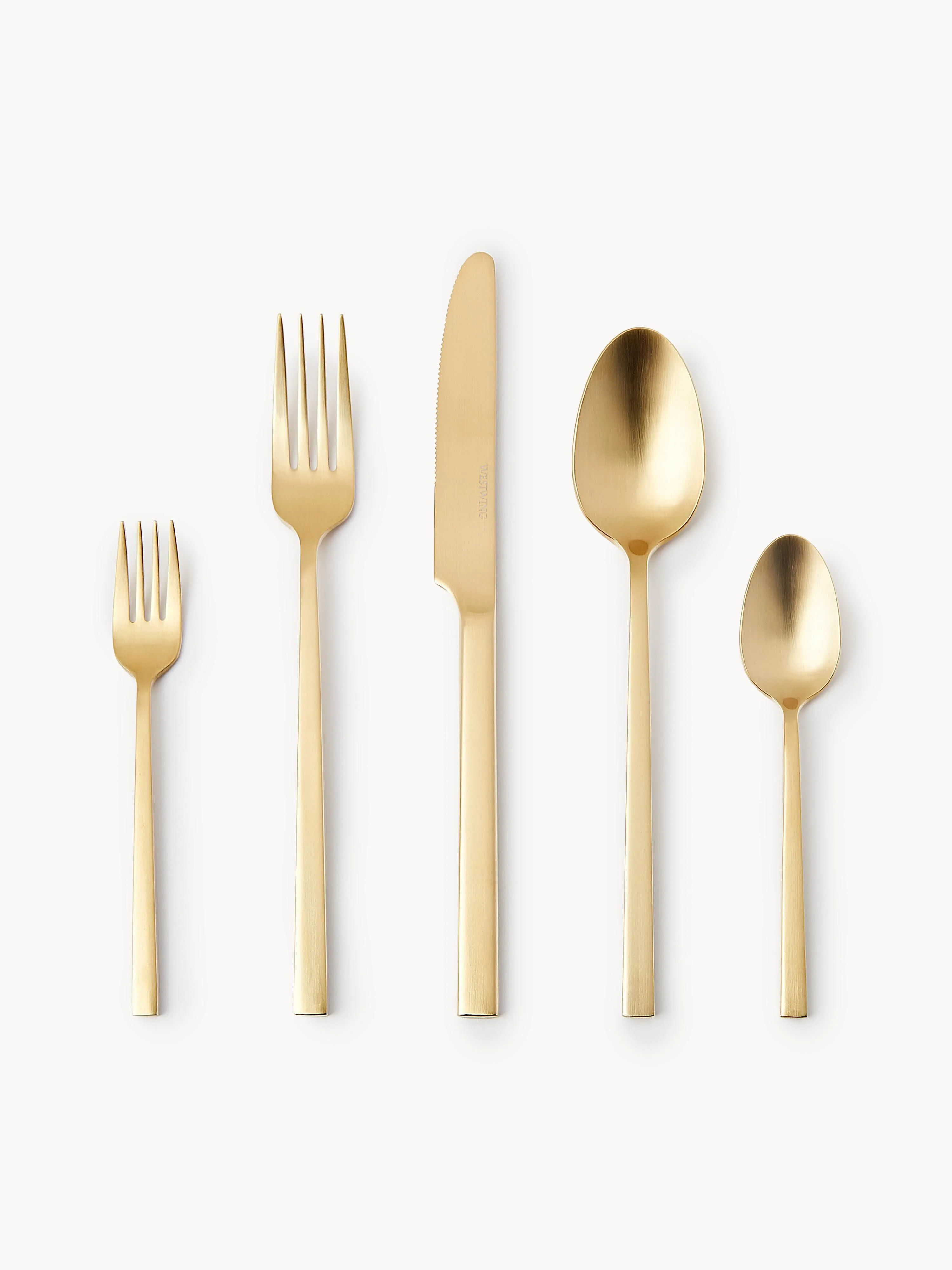 Brushed Cutlery Set Shine, in various set sizes | Westwing UK