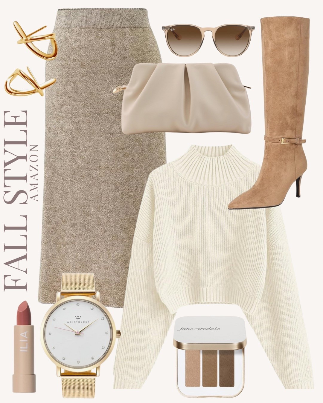 Womens Fall fashion🤍

Amazon fashion, fall skirt, knee high boots, womens watch, clutch, sunglasses, non toxic lipstick, gold earrings

#LTKBeauty #LTKHome #LTKFindsUnder50