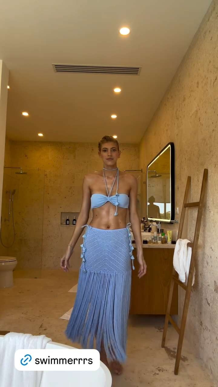 This swimsuit is so cute🩵🩵 

 #LTKootd #LTKTravel