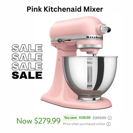 Pink Kitchenaid Mixer on sale for $279! 

Big savings! 

Kitchen appliances, Walmart sale, pink kitchen decor, pink home decor, kitchen sale

#LTKhome #LTKSpringSale #LTKfamily