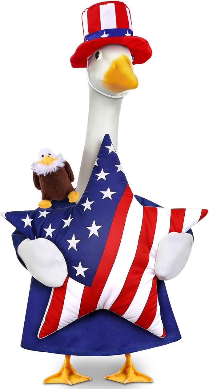 Celltestria 4th of July Goose Outfits for 23" Geese Patriotic Stars Eagle Porch Goose Costume Ind... | Amazon (US)