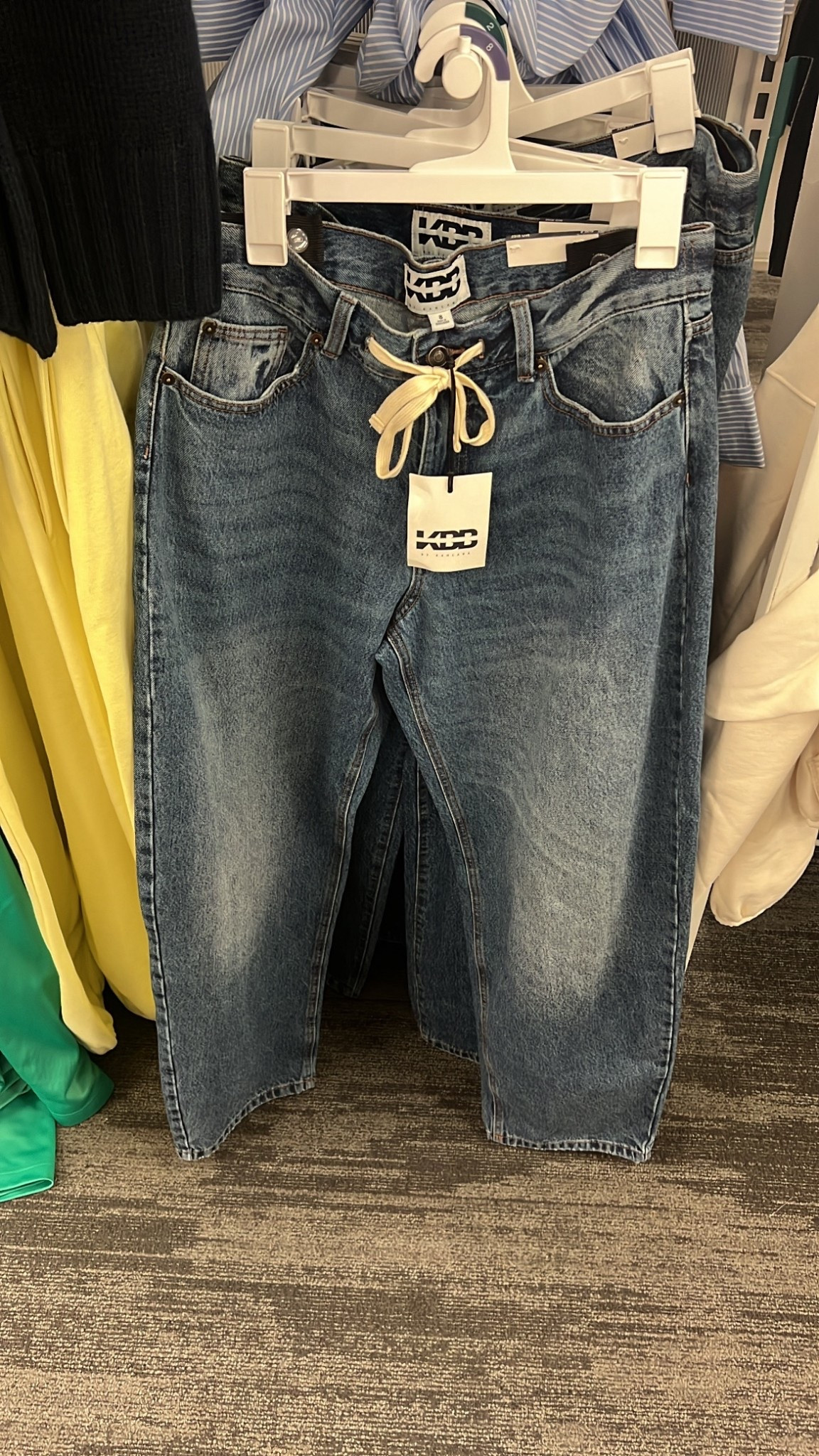 KBB by KAHLANA Women's Mid-Rise Barrel Leg 'The Lynnox Jean' - Dark Wash

#LTKStyleTip #LTKFindsUnder50