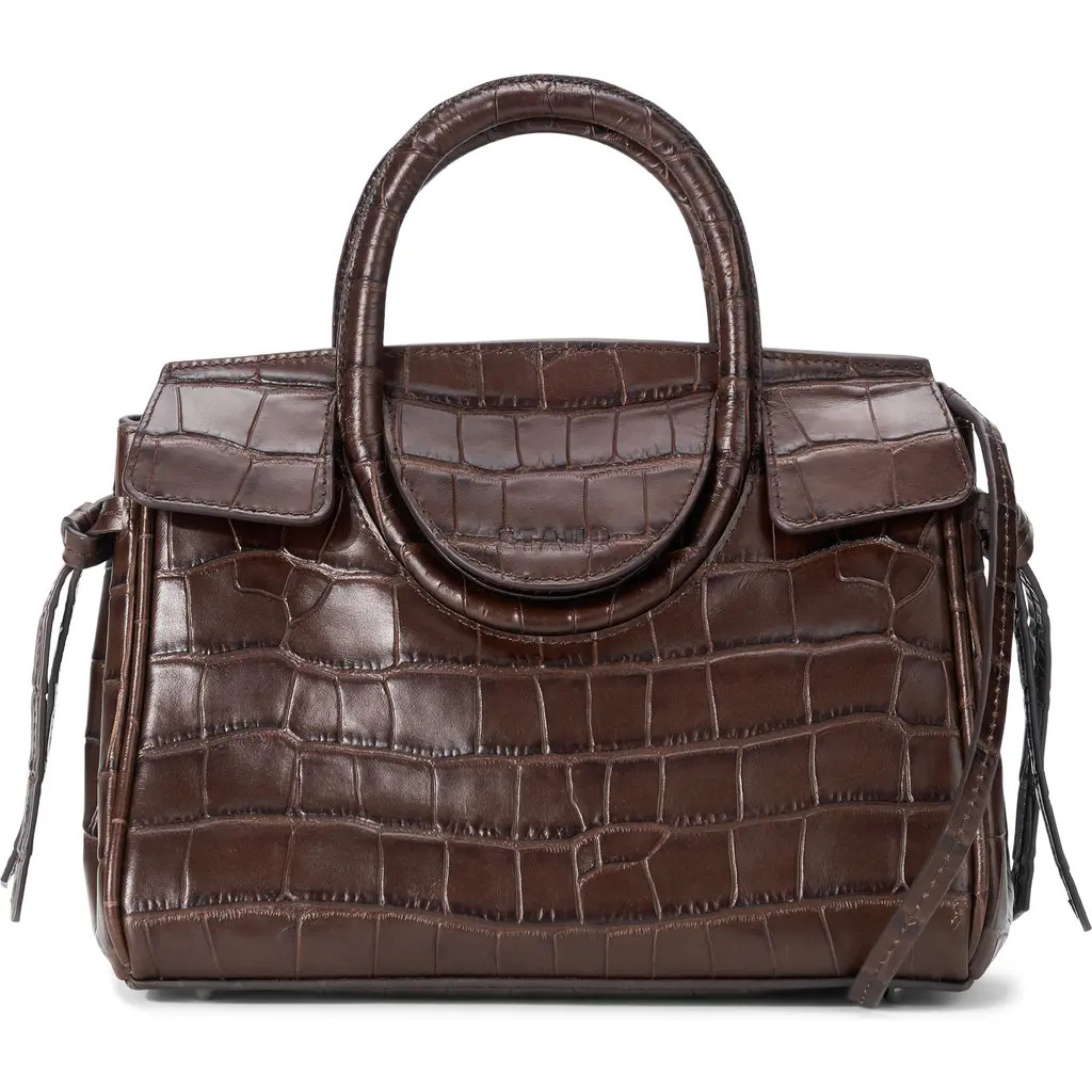 Mini Maude Croc Embossed Leather Carryall | Nordstrom