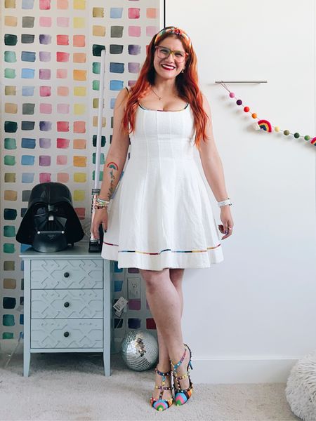 Subtle rainbow 🌈 and the perfect little white dress 

#LTKSeasonal