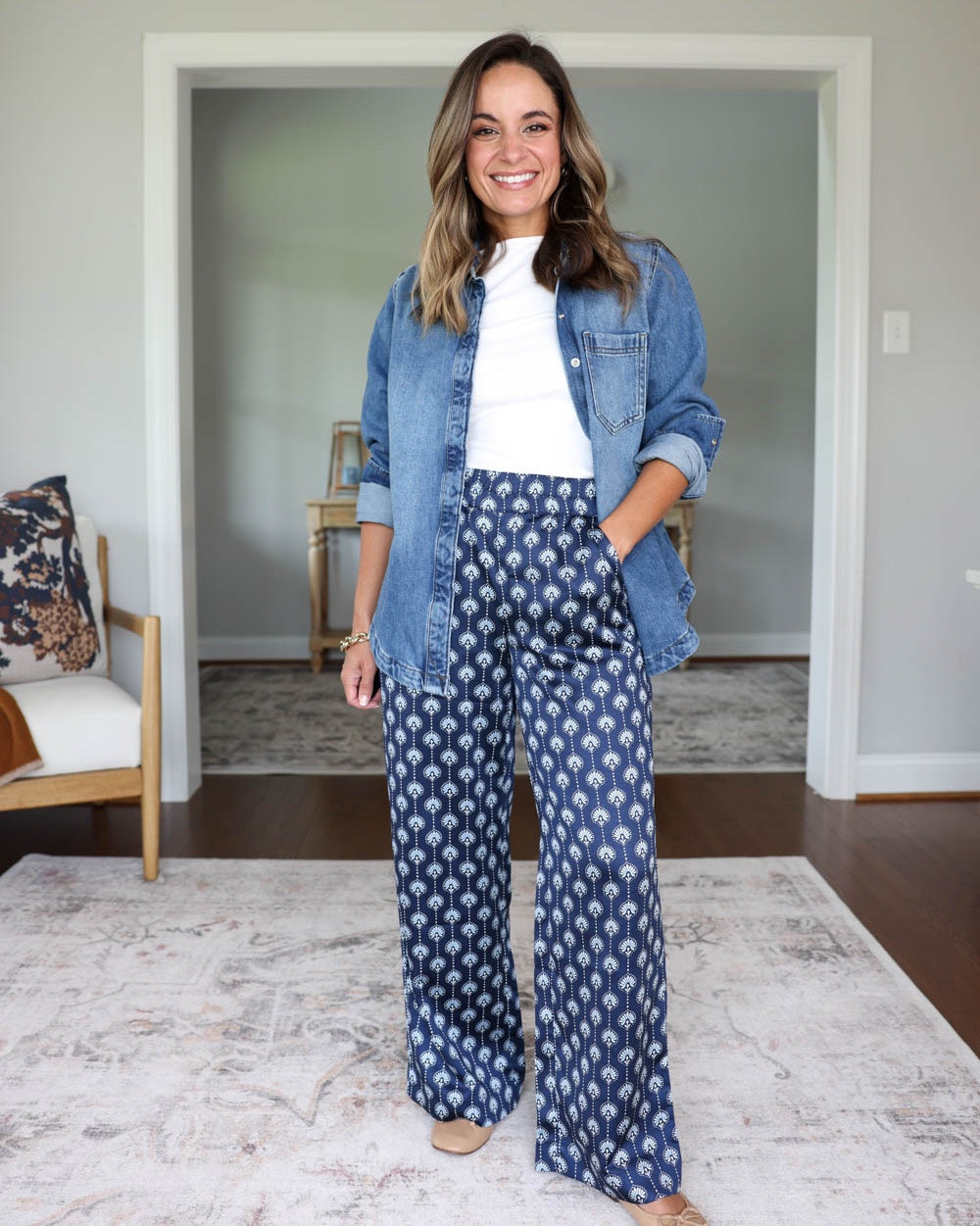 A few ways to add satin to your Fall wardrobe!

Outfit 1:
Pants (LOFT): petite xxs (10” rise 27.5” inseam)
Top (Old Navy): xs
Denim top (linked a similar top)
Flats (Sam Edelman): tts

Outfit 2:
Navy top (Aritzia): 2xs
Pants (Abercrombie): 24 short / 28.5” inseam / 11.5” rise ( I need a heel with these pants)
Heels: tts

Outfit 3:
Striped Sawyer Pants (LOFT): petite xxs Runs large 10.5” rise 28” inseam
White tank top (Quince): xs
Heels (LOFT): tts

Size comparison: 4’10” (32”, 24”, 36”), 25” ankle inseam and 27.5-28” full length inseam

#LTKSaleAlert #LTKPetite #LTKSeasonal