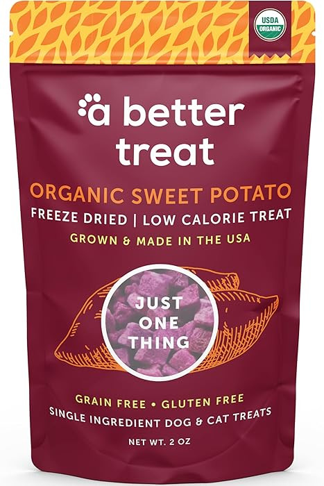 A Better Treat – Freeze Dried Organic Purple Sweet Potato Dog and Cat Treats, Organic, Single I... | Amazon (US)