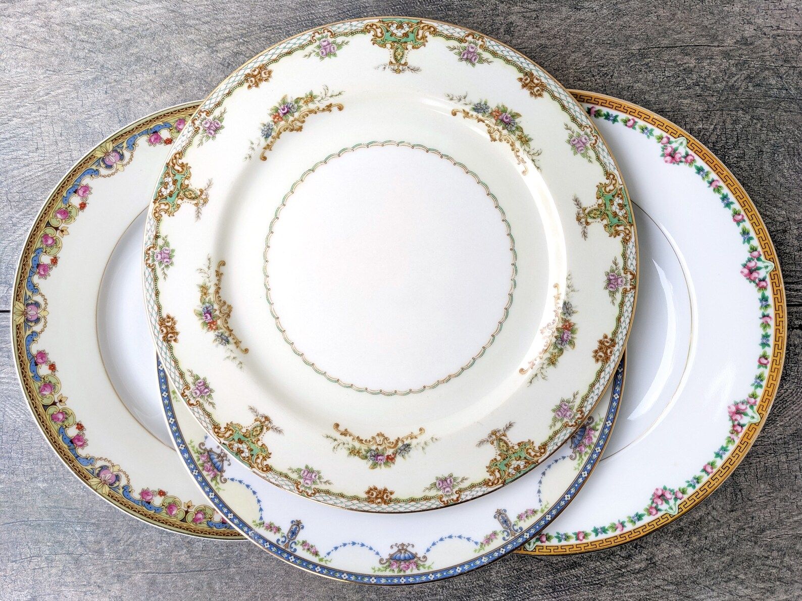 Vintage Floral Dinner Plates Mismatched China Set of 4 Boho - Etsy | Etsy (US)
