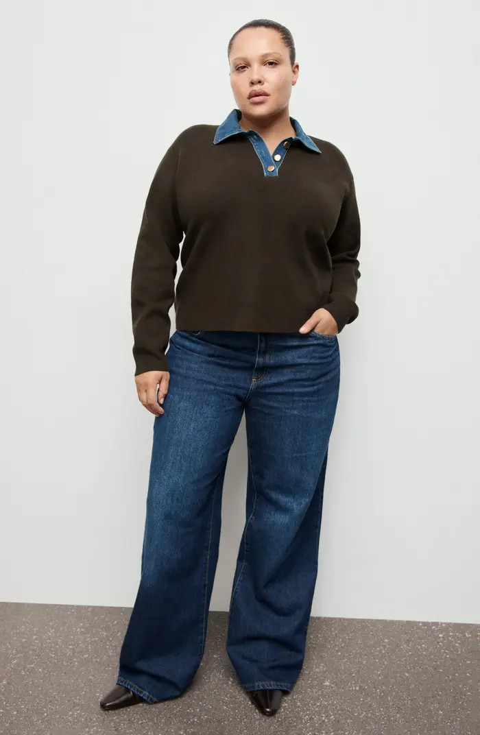 Abril Denim Collar Sweater | Nordstrom