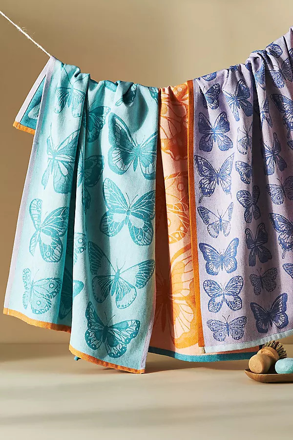 Butterfly Jacquard Dish Towels, Set of 3 | Anthropologie (US)