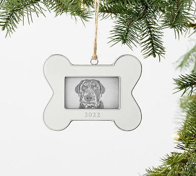 Dated Enamel Pet Frame Ornament | Pottery Barn (US)