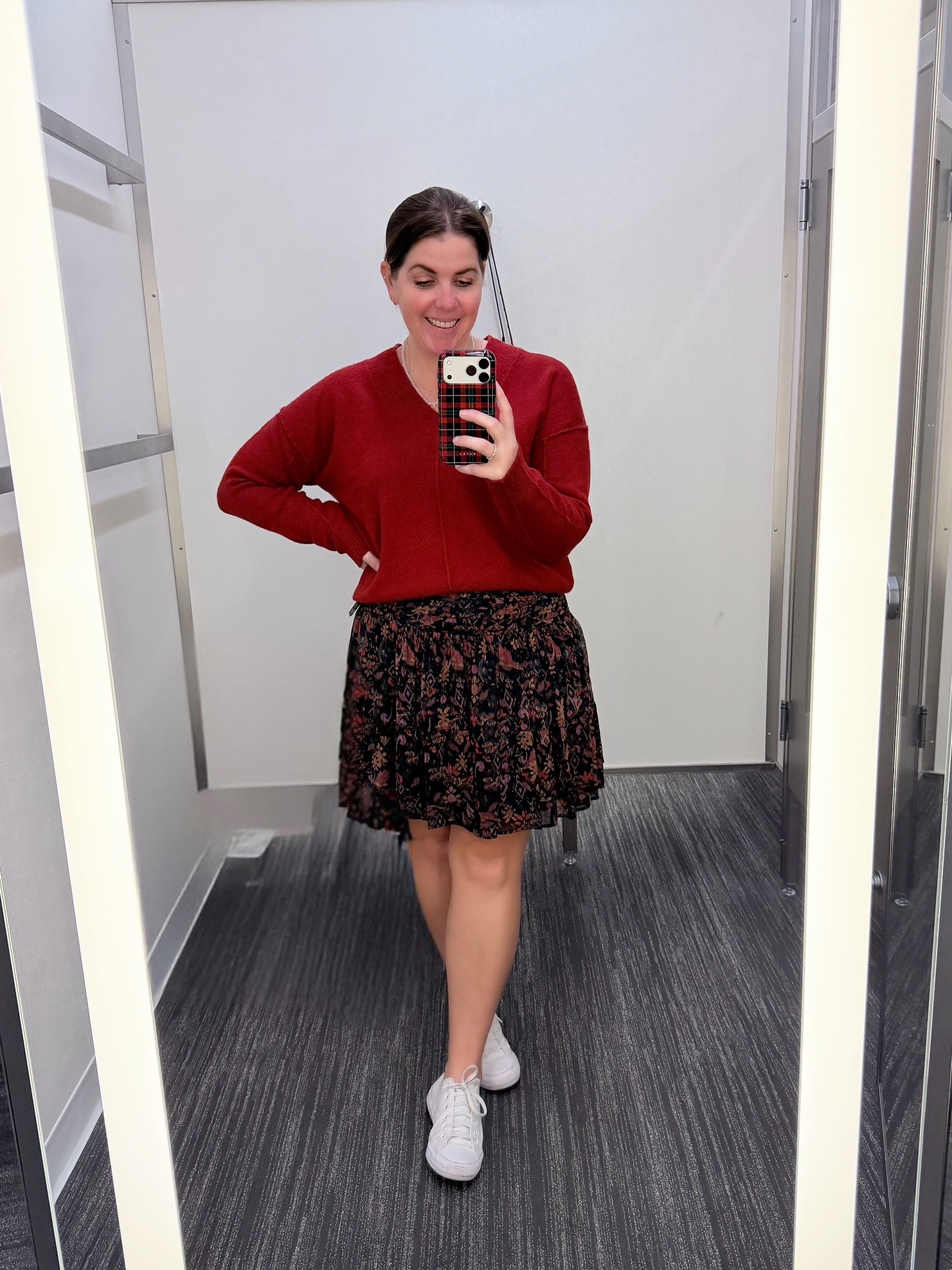 I tried on this look as a potential Thanksgiving OOTD and now it’s on sale. The skirt runs TTS and is on sale for $62.65! The sweater also runs TTS and is on sale for $82.60!

#LTKFindsUnder100 #LTKSaleAlert #LTKCyberWeek