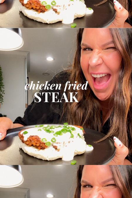 Chicken Fried Steak! 😮‍💨. #walmartpartner  

I got everything I needed delivered right to my door for FREE using my #walmartplus membership. ($35 minimum order, restrictions apply.) @walmart  

All items and ingredients I used linked by clicking that first link in my bio! Sign up for a free 30-day Walmart+ trial at WalmartPlus.com! 

#LTKfamily #LTKfindsunder50 #LTKhome