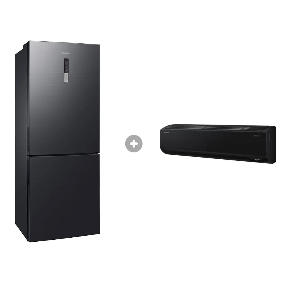 Geladeira Inverse Barosa Black 435L 127V + Ar Condicionado Qf 12.000 Btus 220V Combo | CompraCerta (BR)