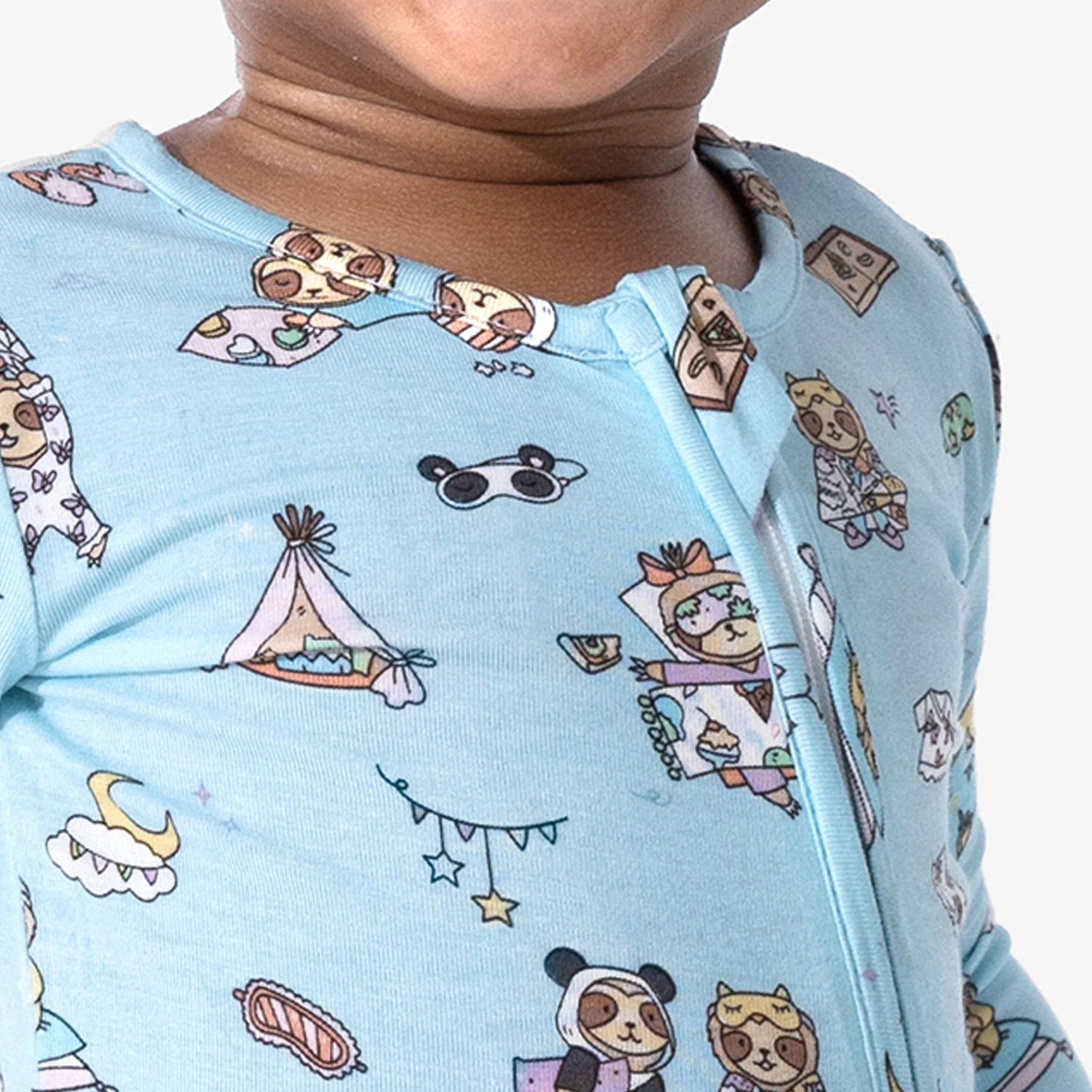 Sloth Pajama Party Bamboo Convertible Footie | Bellabu Bear