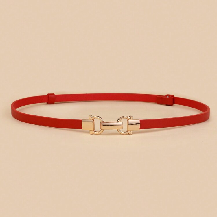 Adjustable Length Thin Belt With Buckle Decor For Dresses Halloween Fall, Autumn, Halloween | SHEIN