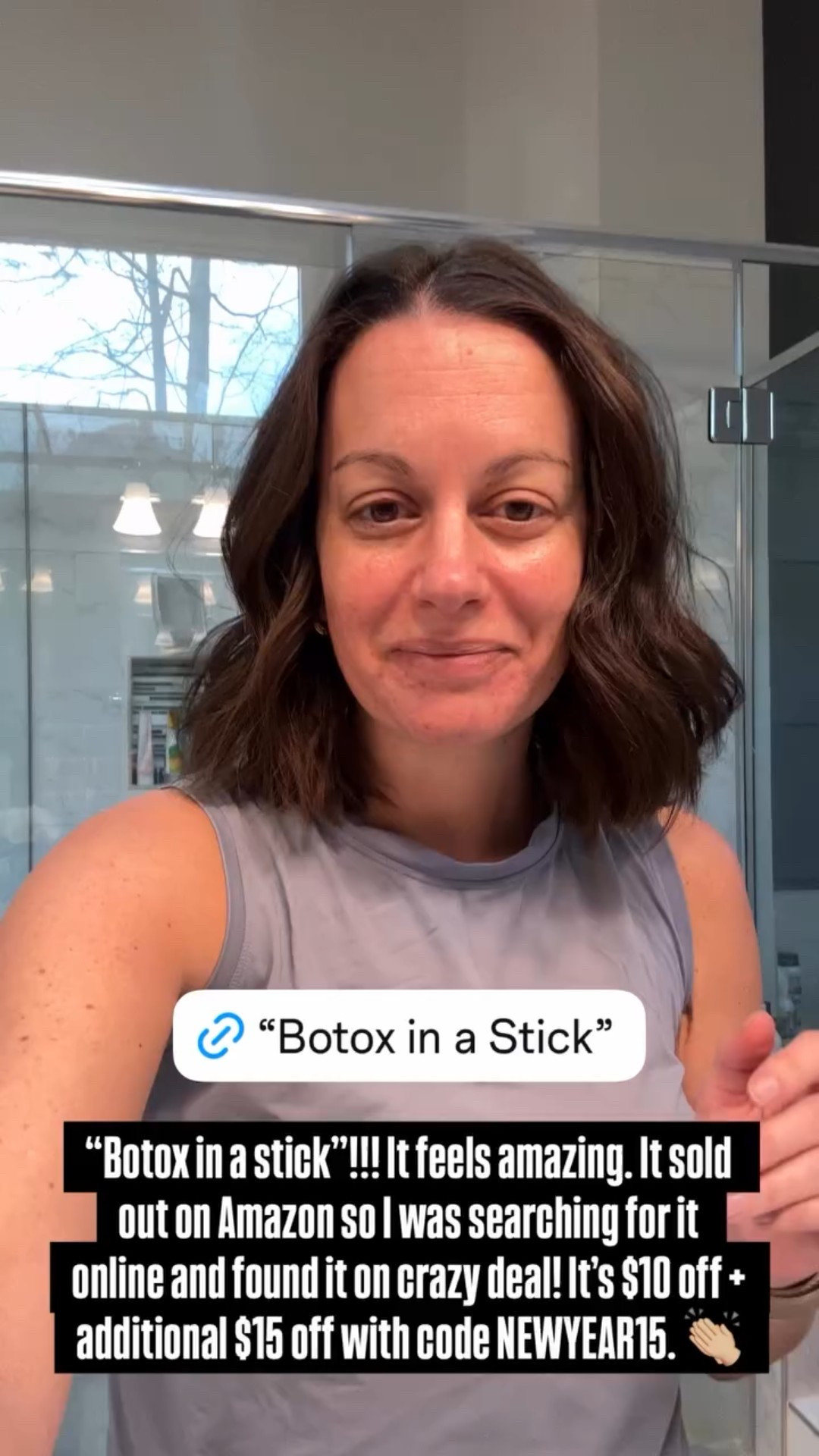 “Botox in a stick”!!! It feels amazing. It sold out on Amazon so I was searching for it online and found it on crazy deal! It’s $10 off + additional $15 off with code NEWYEAR15. 👏🏼