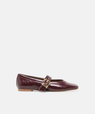 Mikel Ballet Flats in Plum Leather Size 6.5 By Dolce Vita | DolceVita.com