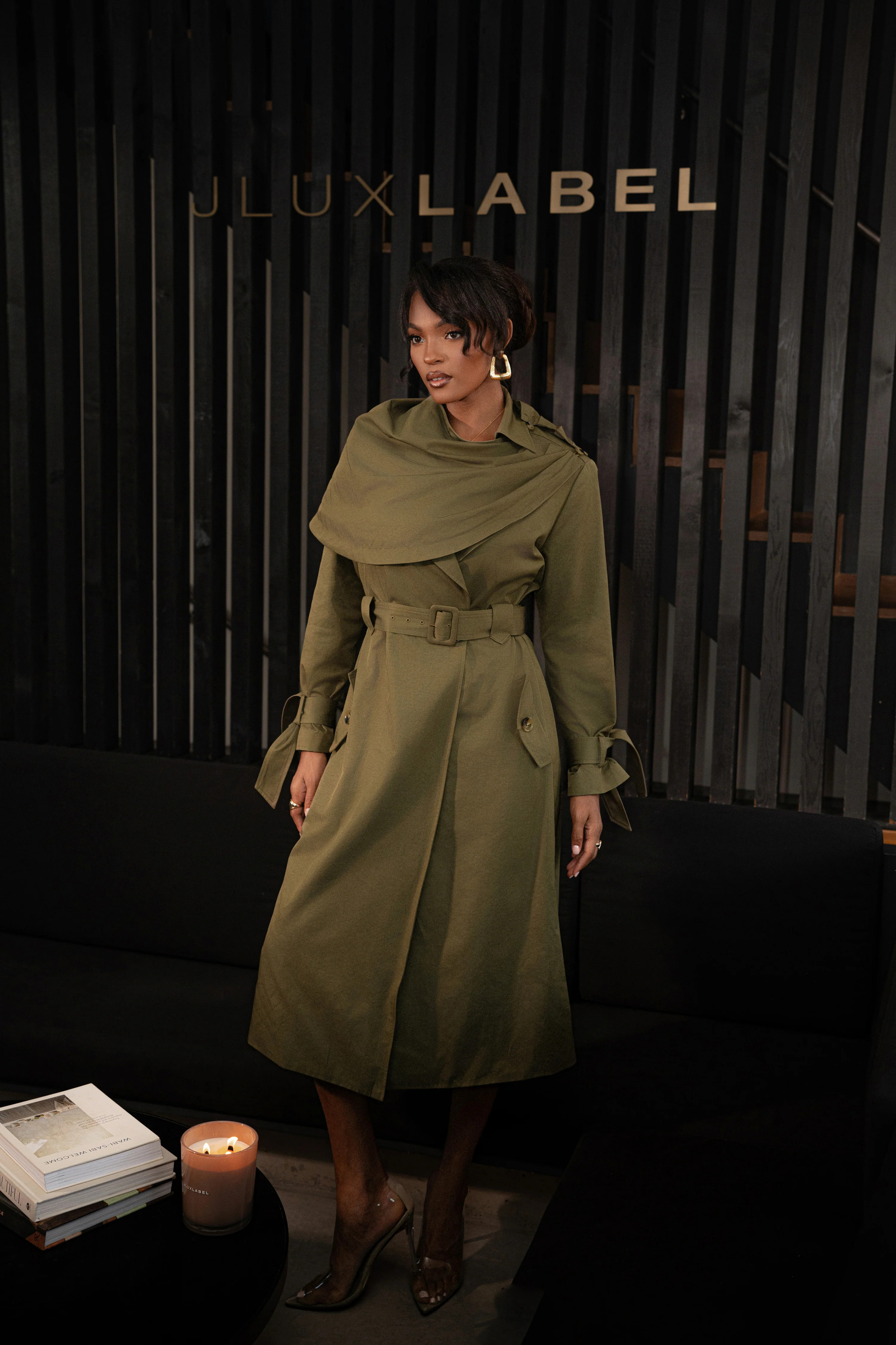 Olive The Classic Trench Coat | JLUXLABEL