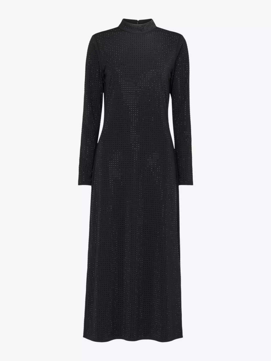 Hot Fix diamante-embellished jersey midi dress | Selfridges