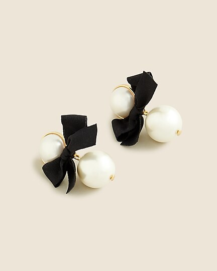 Pearl bow earrings | J. Crew US