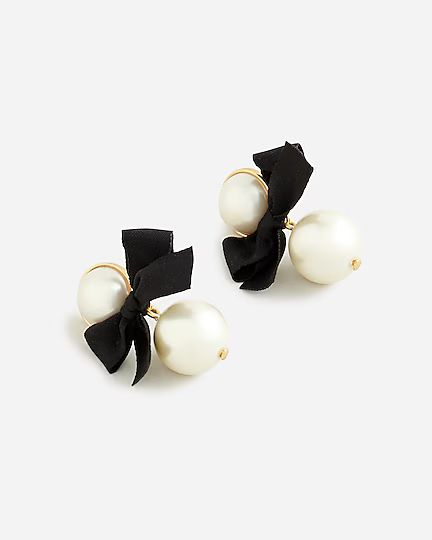 Pearl bow earrings | J.Crew US