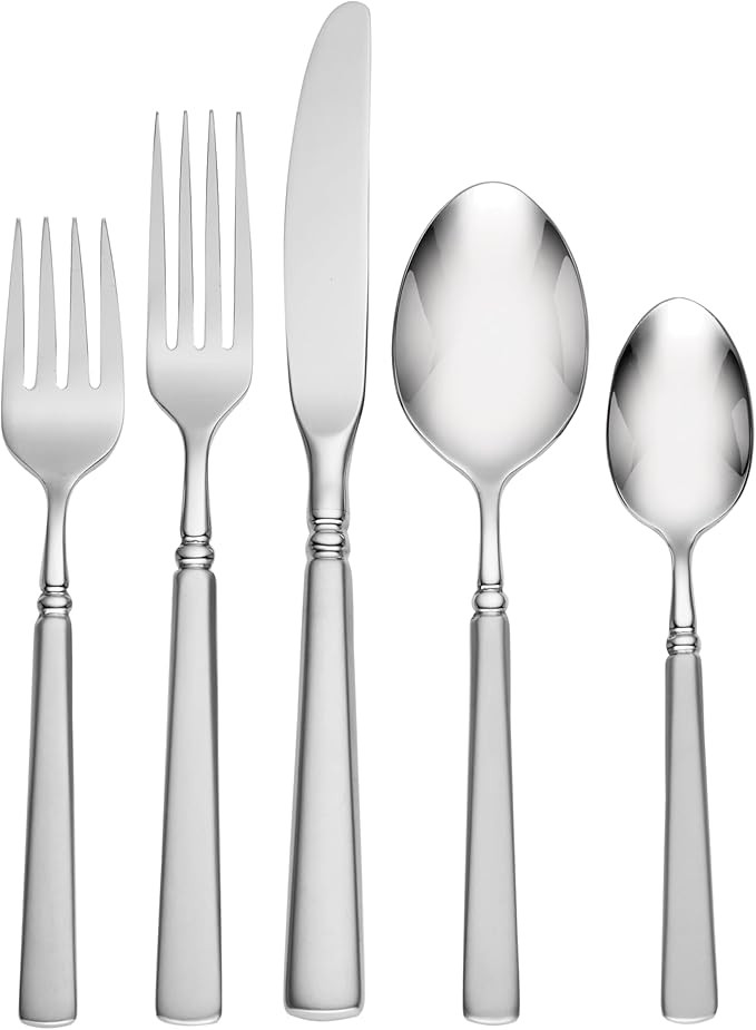 Oneida 2624020A Satin Easton 20-Piece Fine Flatware Set, Service For 4, Satin Finish Handles | Amazon (US)