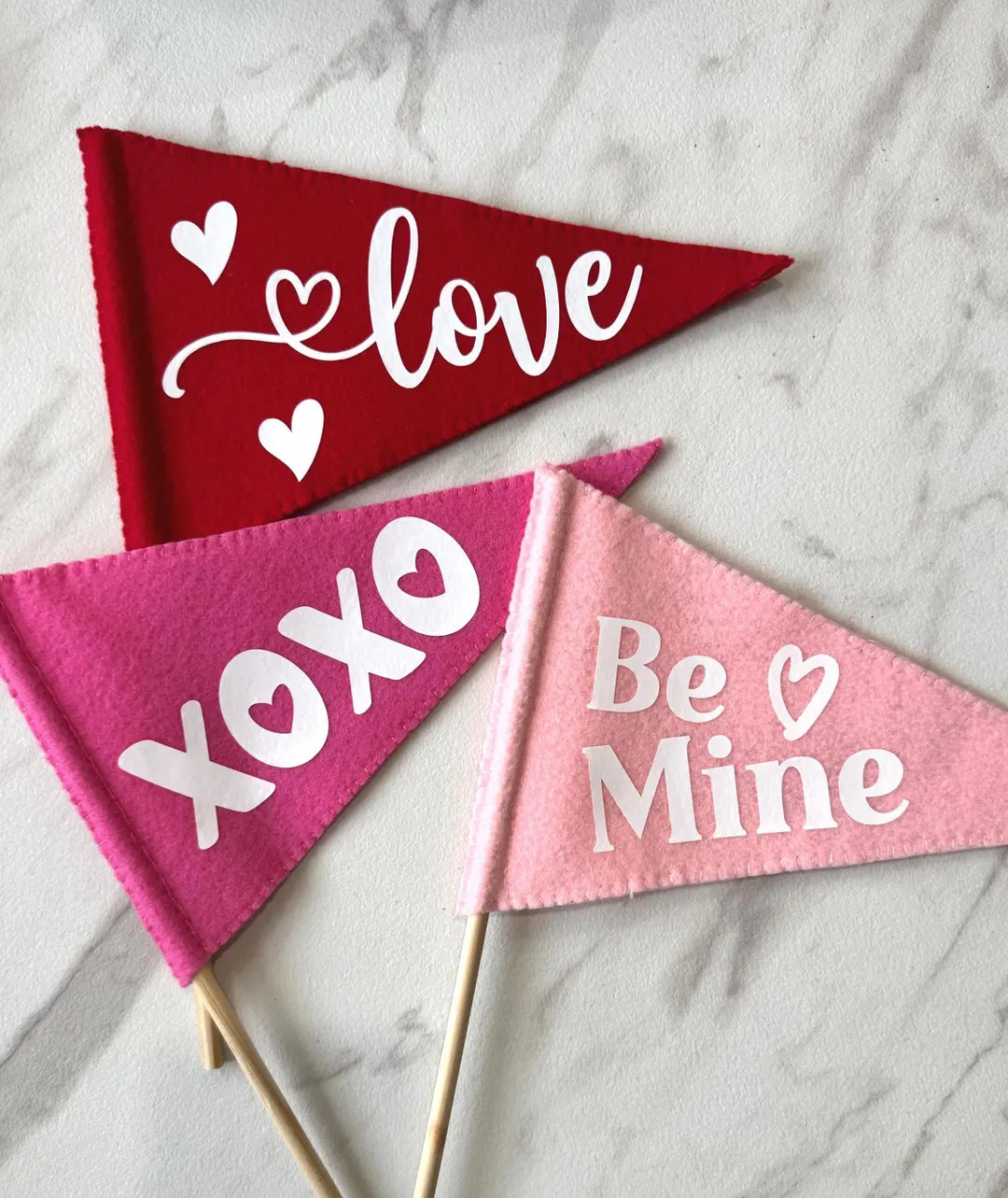 Felt Valentines Day Pennant, Love Felt Pennant, Valentines Theme Party Decor, Valentines Basket F... | Etsy (US)